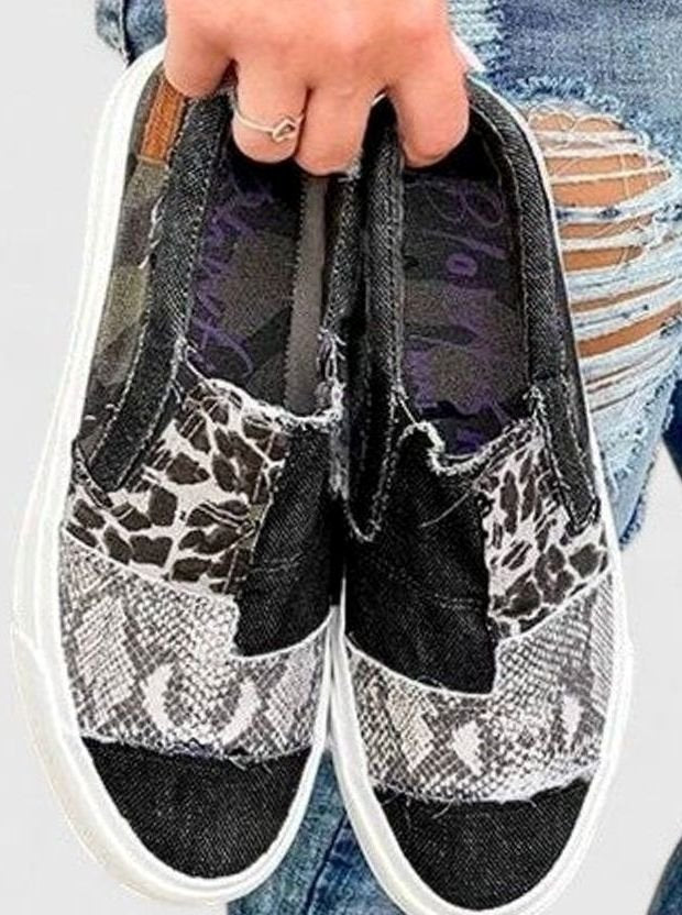 Women's Orthopedic Arch-Support Non-Slip Mixed-Print Slip-On Sneakers