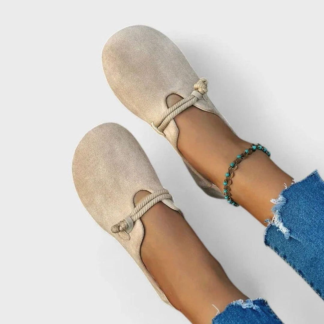 Women's Orthopedic Arch-Support Round-Toe Rope-Strap Loafers