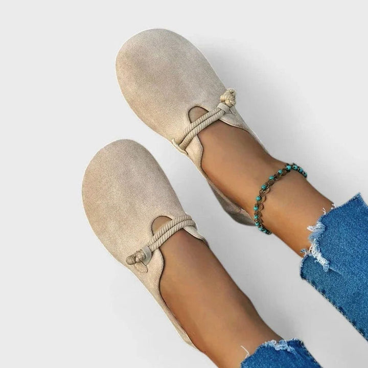 Women's Orthopedic Arch-Support Round-Toe Rope-Strap Loafers