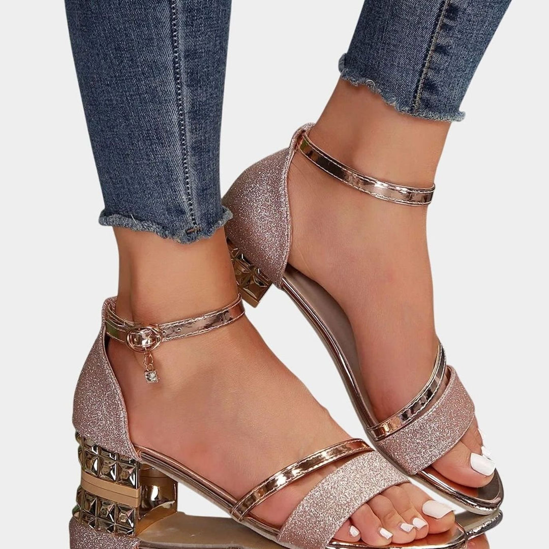Women's Orthopedic Block-Heel Ankle-Strap Heeled Sandals