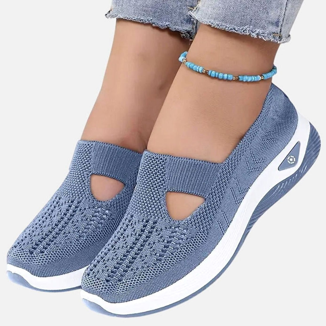 Women's Orthopedic Breathable Knit Slip-On Shoes - Blue