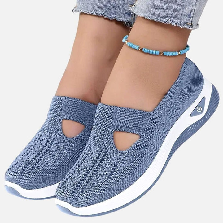 Women's Orthopedic Breathable Knit Slip-On Shoes - Blue