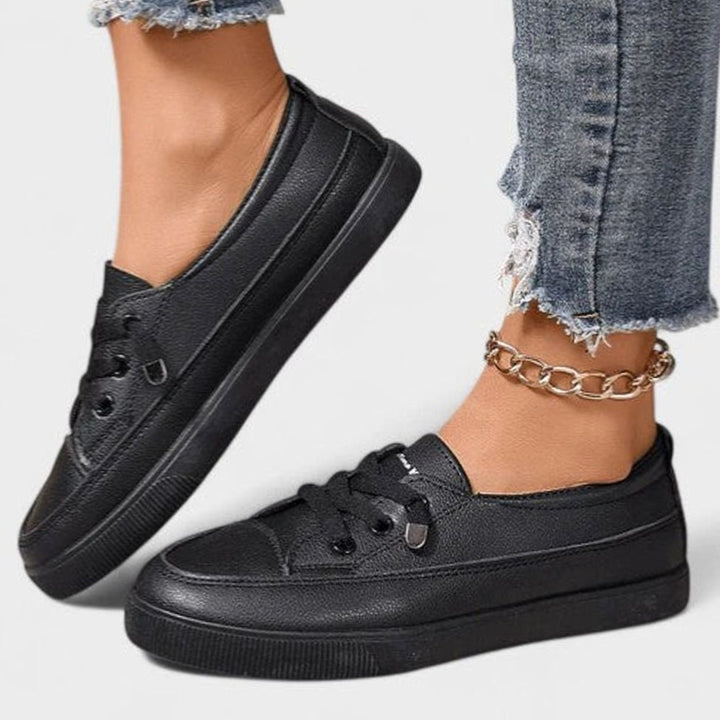 Women's Orthopedic Cushioned Insole Lace-Up Platform Sneakers