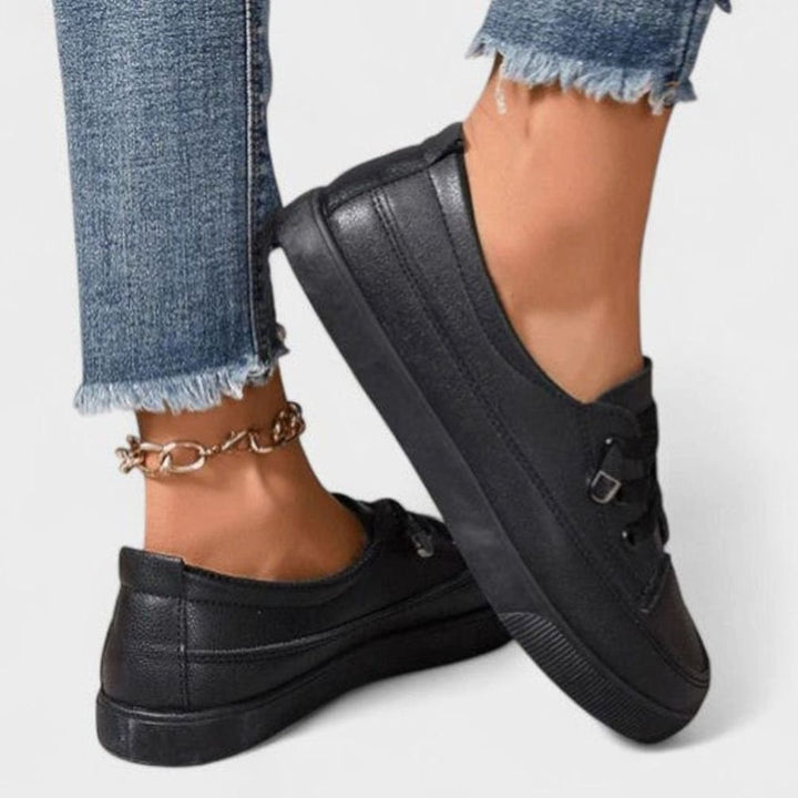 Women's Orthopedic Cushioned Insole Lace-Up Platform Sneakers