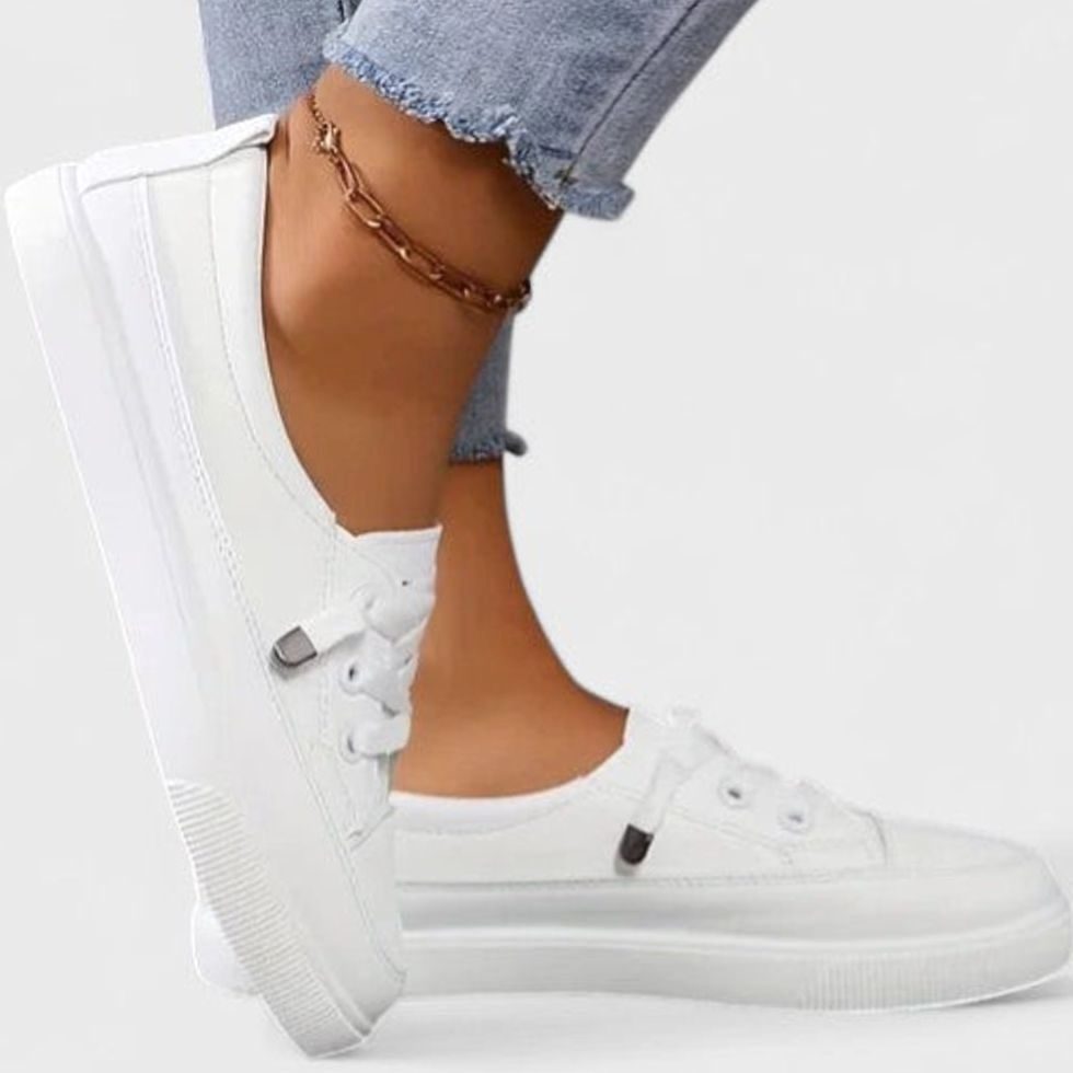 Women's Orthopedic Cushioned Insole Lace-Up Platform Sneakers