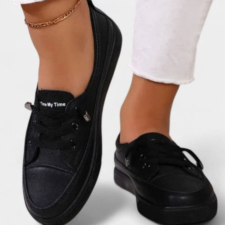 Women's Orthopedic Cushioned Insole Lace-Up Platform Sneakers