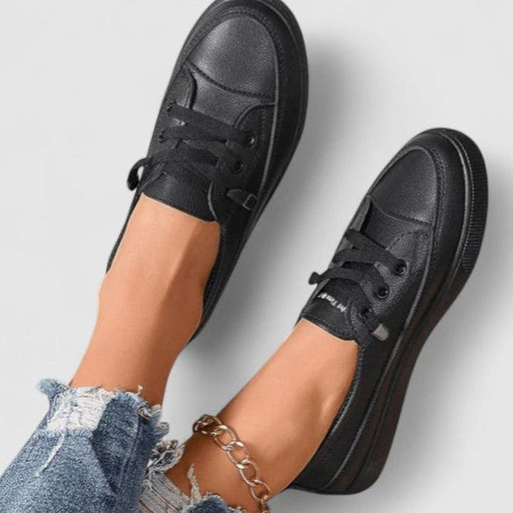 Women's Orthopedic Cushioned Insole Lace-Up Platform Sneakers