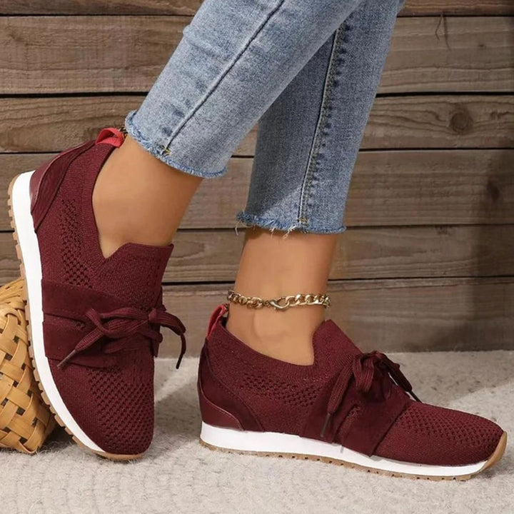 Women's Orthopedic Knit Slip-On Bow-Detail Sneakers