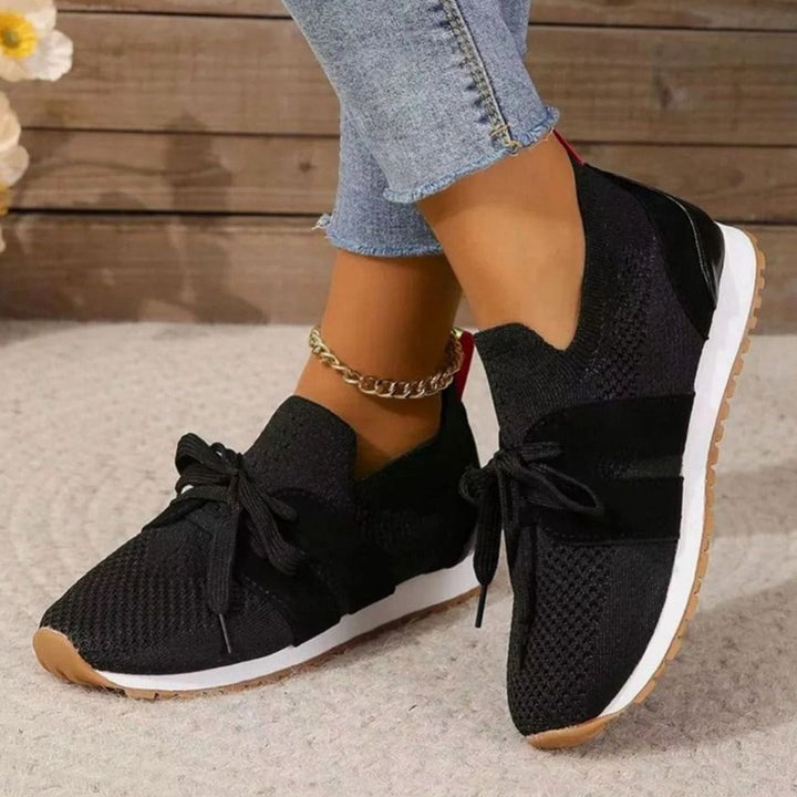 Women's Orthopedic Knit Slip-On Bow-Detail Sneakers