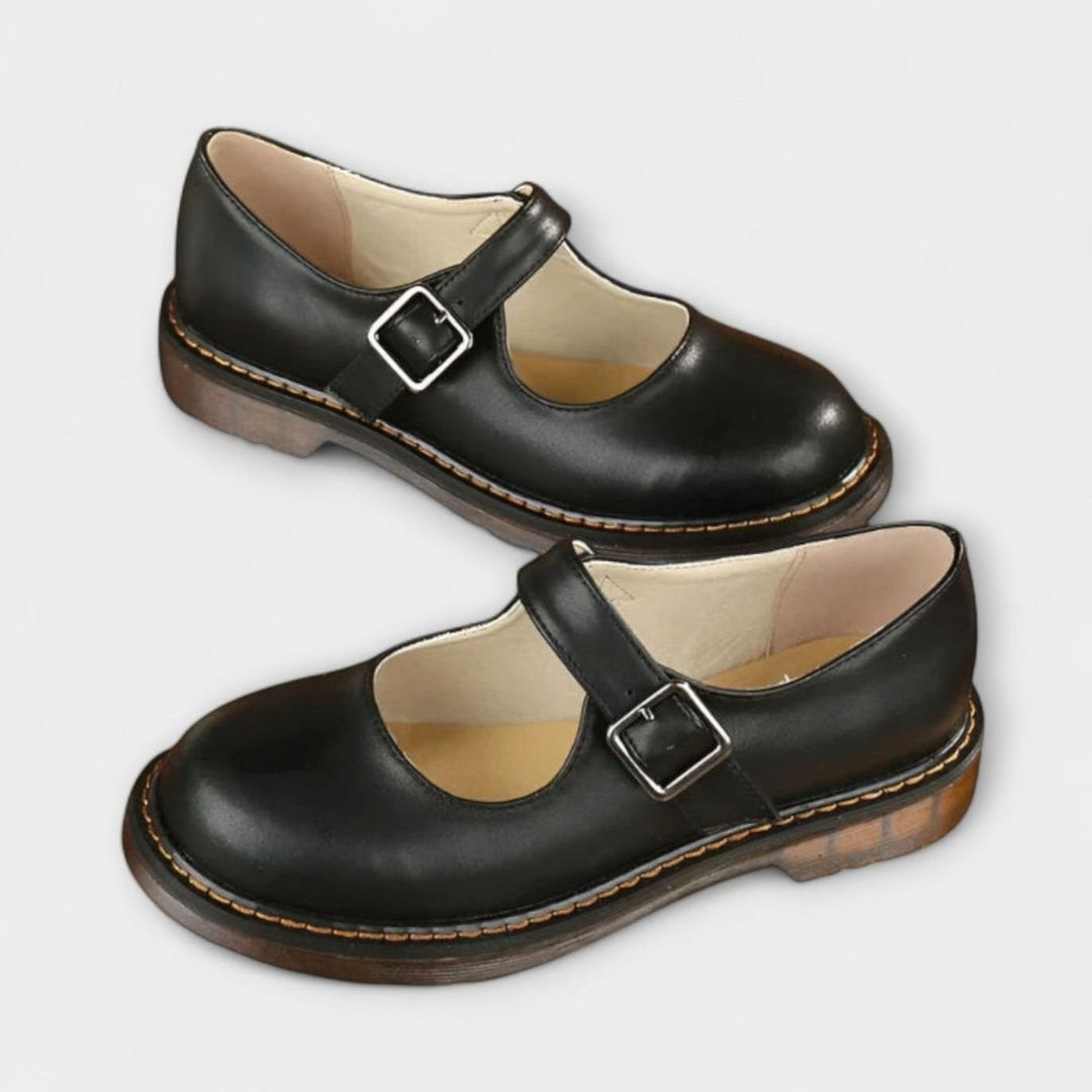 Women's Orthopedic Mary Jane Buckle-Strap Flat Shoes