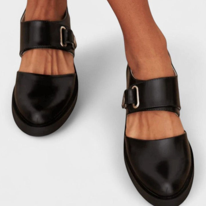 Women's Orthopedic Mary Jane Shoes Buckle-Strap Low-Heel Loafers