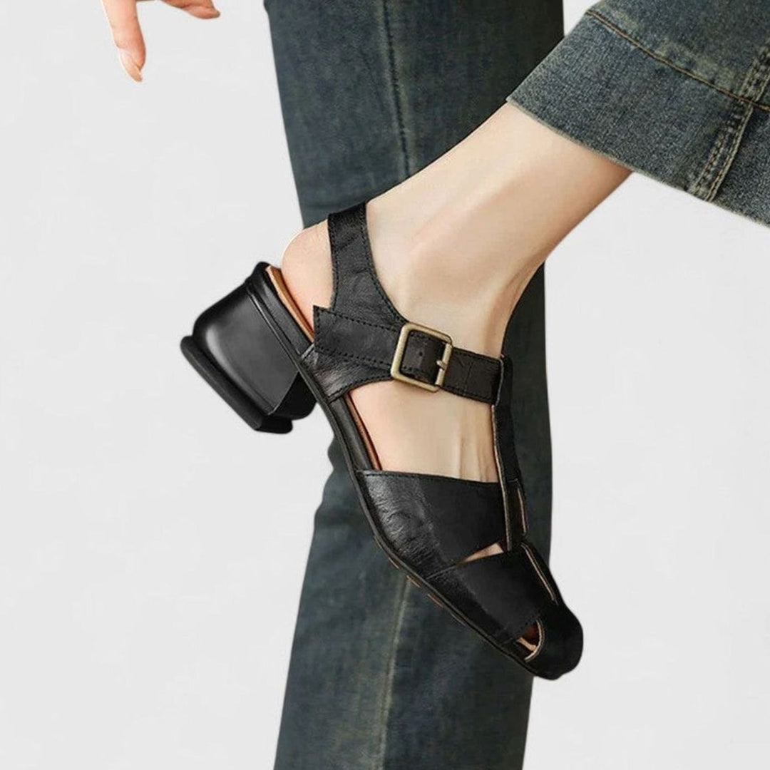 Women's Orthopedic Mary Jane Shoes Cushioned Block-Heel Sandals