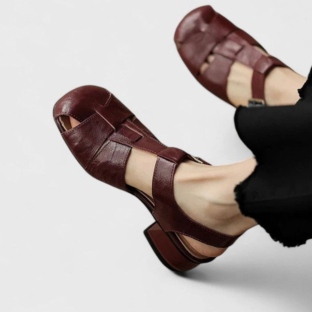 Women's Orthopedic Mary Jane Shoes Cushioned Block-Heel Sandals