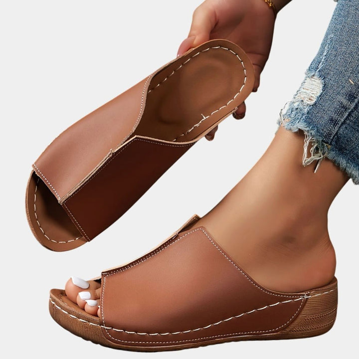 Women's Orthopedic Open-Toe Sandals Wedge Slip-On Slides