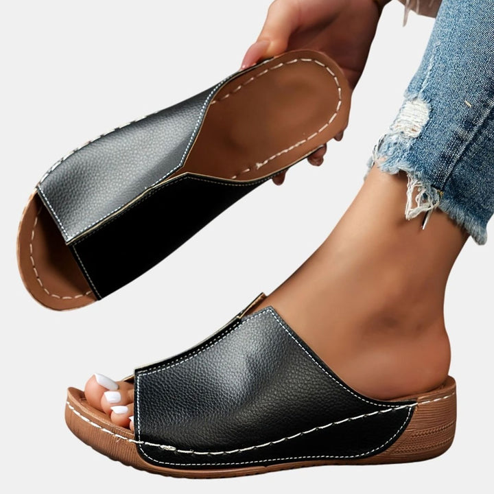 Women's Orthopedic Open-Toe Sandals Wedge Slip-On Slides