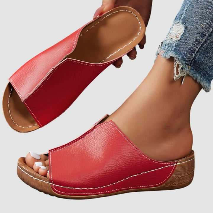 Women's Orthopedic Open-Toe Sandals Wedge Slip-On Slides