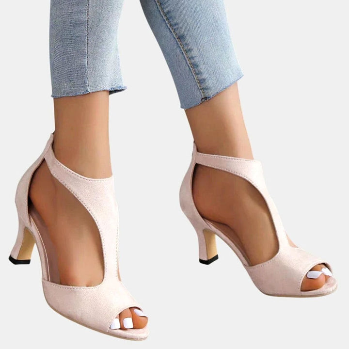 Women's Orthopedic Peep-Toe Block-Heel Cutout Sandals