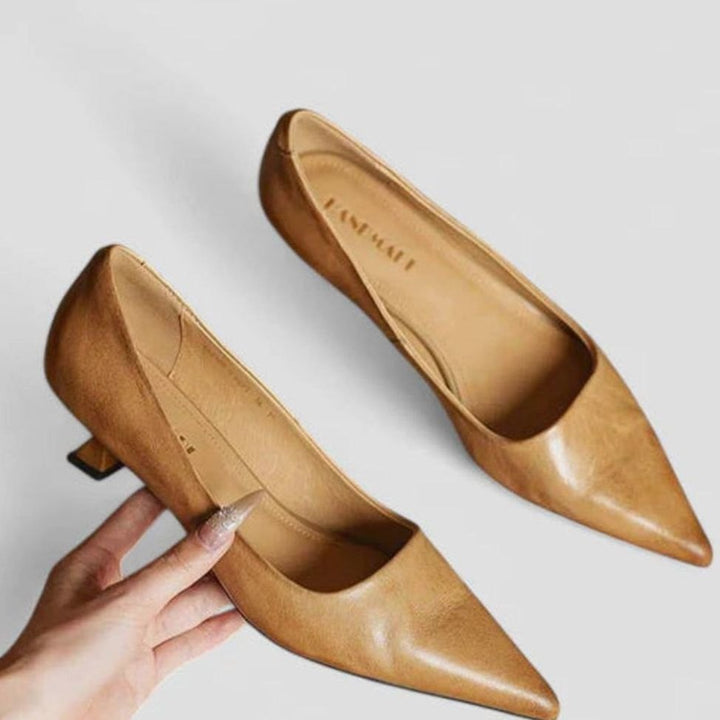 Women's Orthopedic Pointed-Toe Low-Heel Pumps