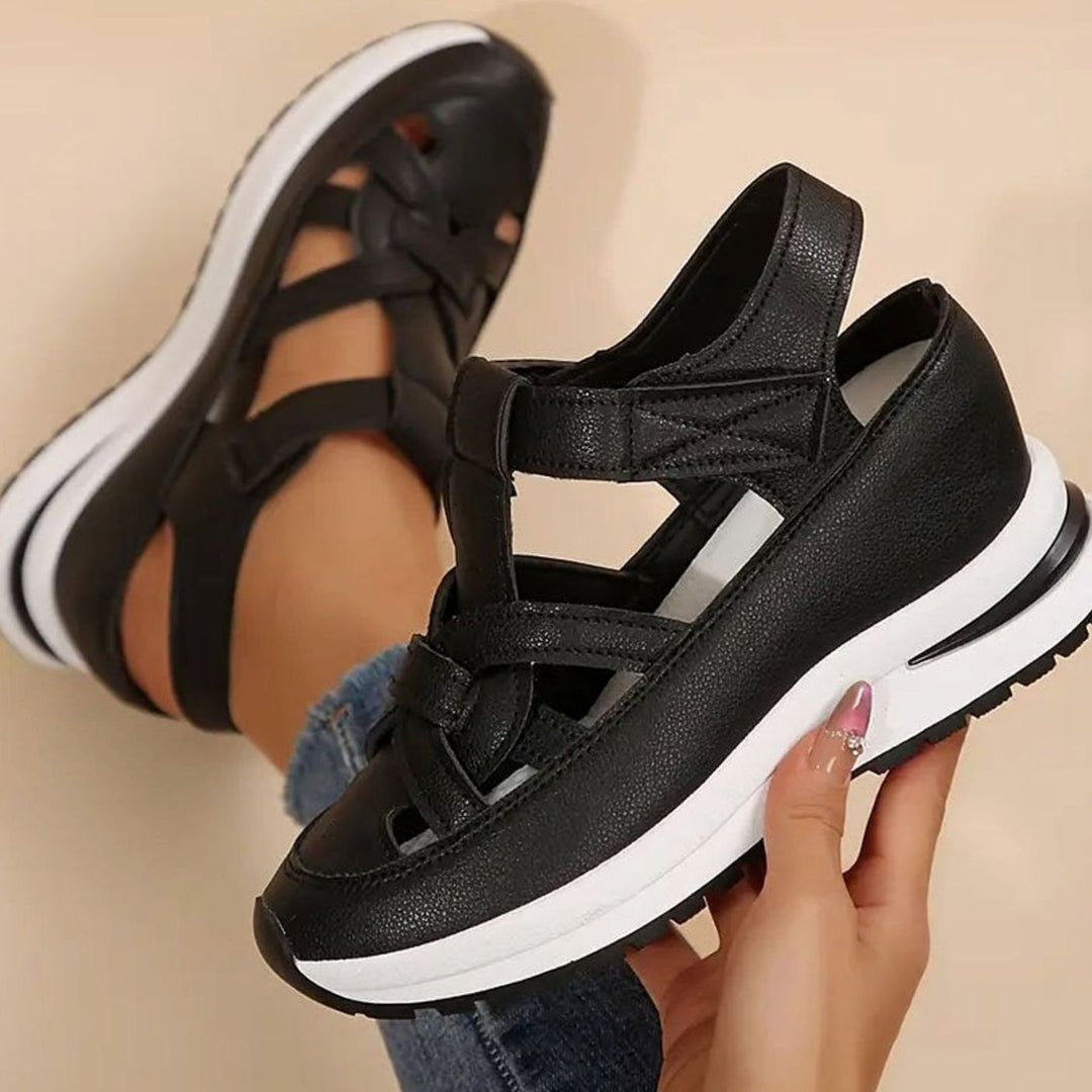 Women's Orthopedic Sandals Arch Support Cutout Platform Sneaker Sandals