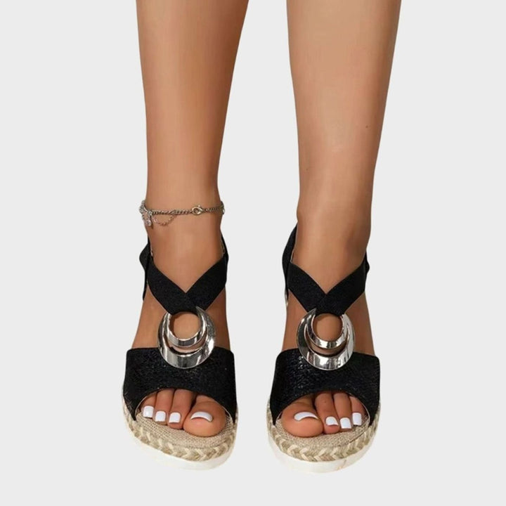 Women's Orthopedic Sandals Espadrille Wedge Buckle Strap