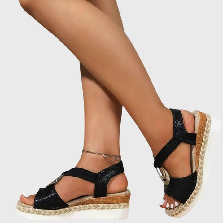 Women's Orthopedic Sandals Espadrille Wedge Buckle Strap