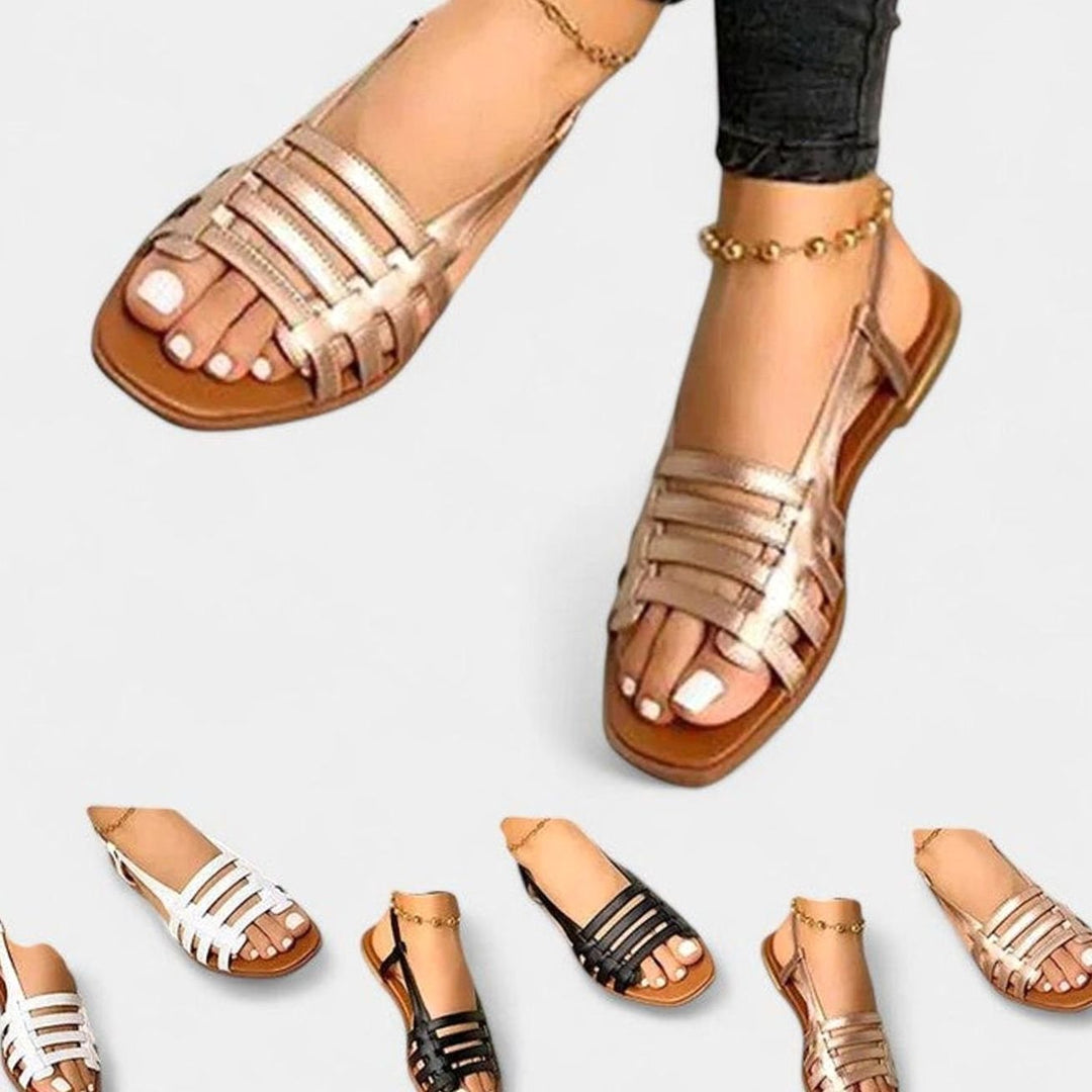 Women's Orthopedic Sandals Strappy Flat Slingback Gladiator Sandals