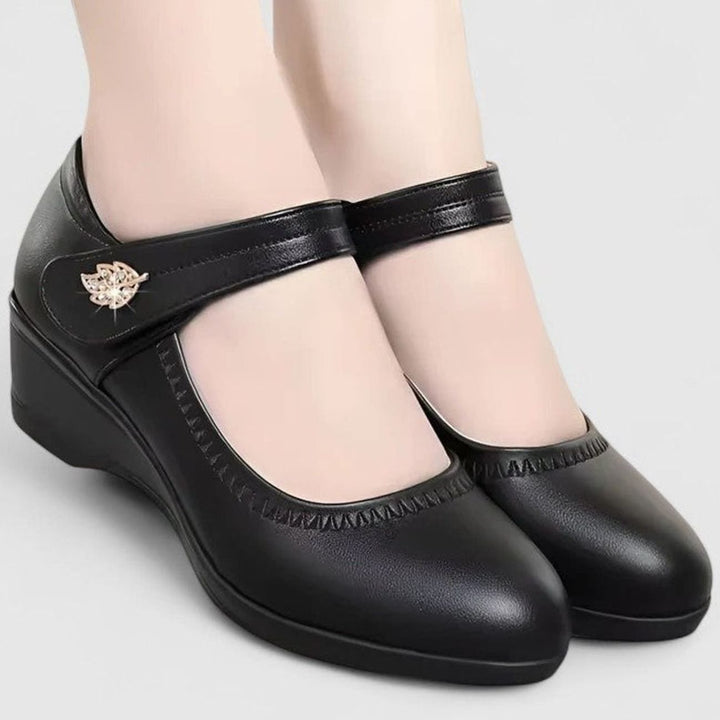 Women's Orthopedic Shoes Wedge Mary Jane Arch-Support Comfort Pumps - Black