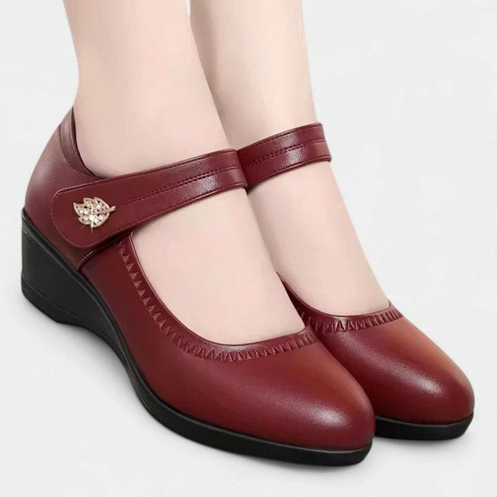 Women's Orthopedic Shoes Wedge Mary Jane Arch-Support Comfort Pumps - Red