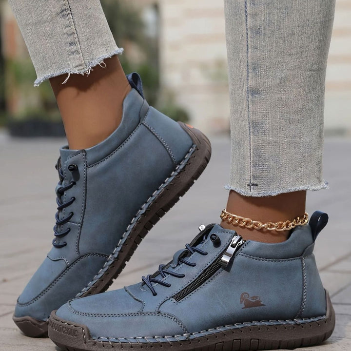 Women's Orthopedic Shoes Wide Toe Box Lace-Up Ankle Booties