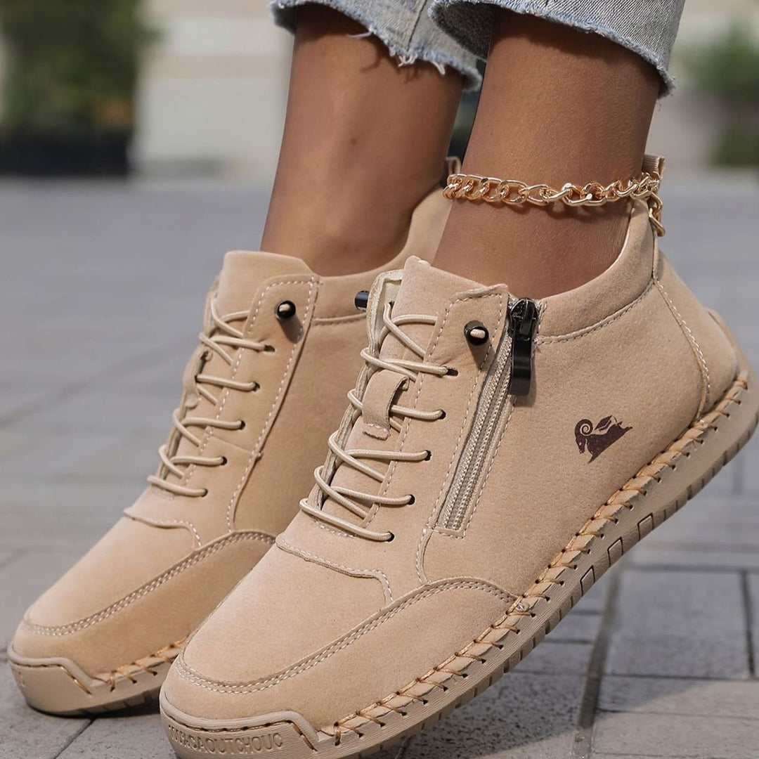 Women's Orthopedic Shoes Wide Toe Box Lace-Up Ankle Booties