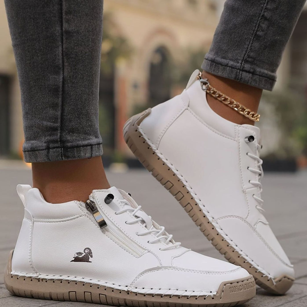 Women's Orthopedic Shoes Wide Toe Box Lace-Up Ankle Booties