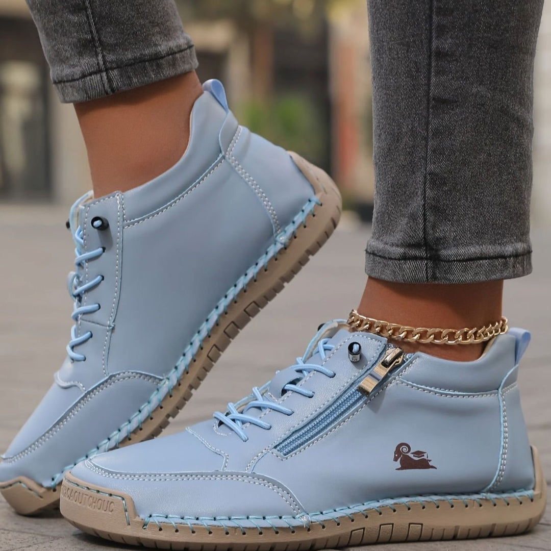 Women's Orthopedic Shoes Wide Toe Box Lace-Up Ankle Booties