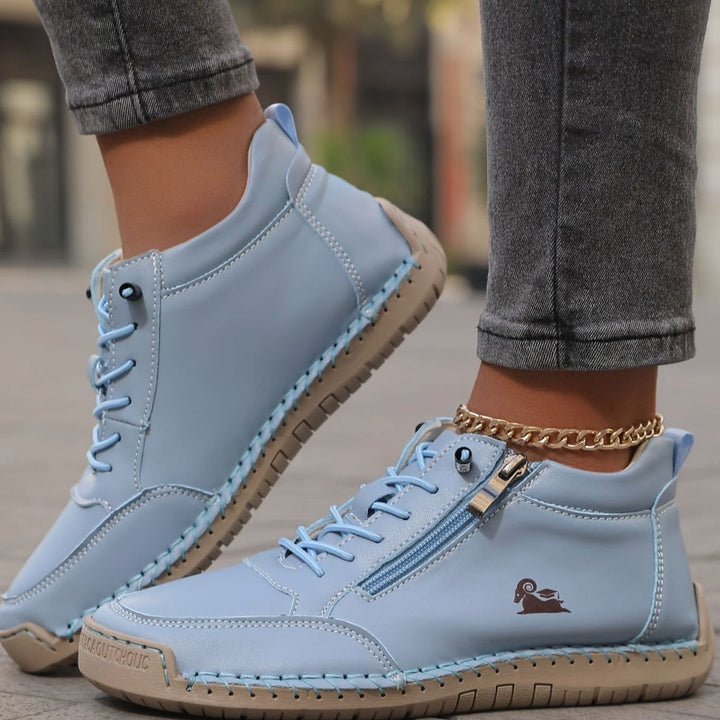 Women's Orthopedic Shoes Wide Toe Box Lace-Up Ankle Booties