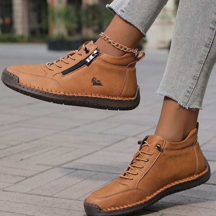 Women's Orthopedic Shoes Wide Toe Box Lace-Up Ankle Booties