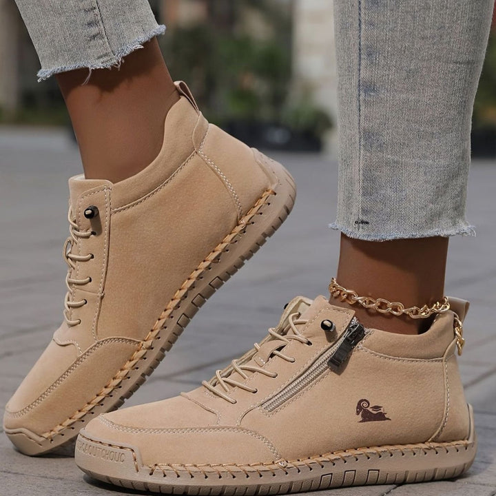 Women's Orthopedic Shoes Wide Toe Box Lace-Up Ankle Booties