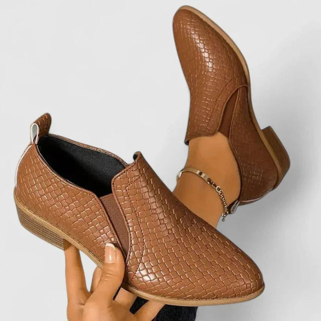 Women's Orthopedic Shoes Woven-Texture Slip-On Ankle Booties
