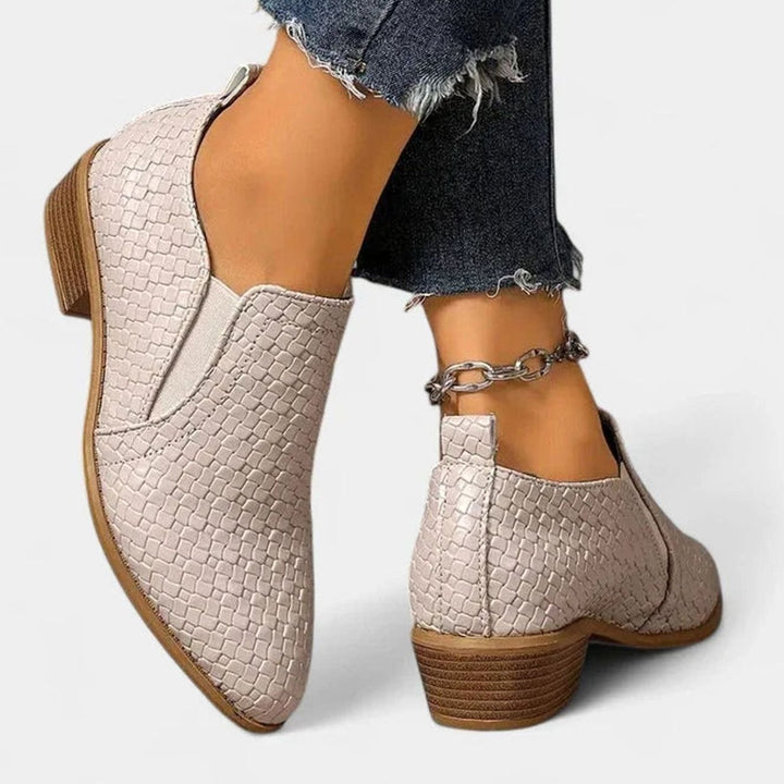 Women's Orthopedic Shoes Woven-Texture Slip-On Ankle Booties
