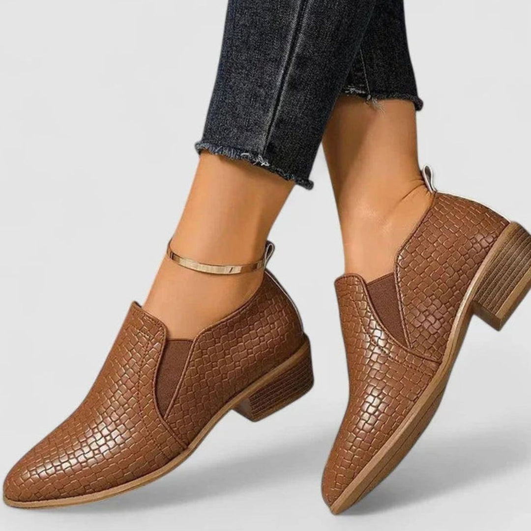 Women's Orthopedic Shoes Woven-Texture Slip-On Ankle Booties
