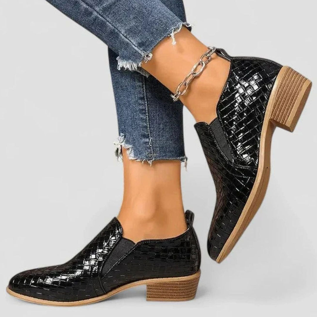 Women's Orthopedic Shoes Woven-Texture Slip-On Ankle Booties