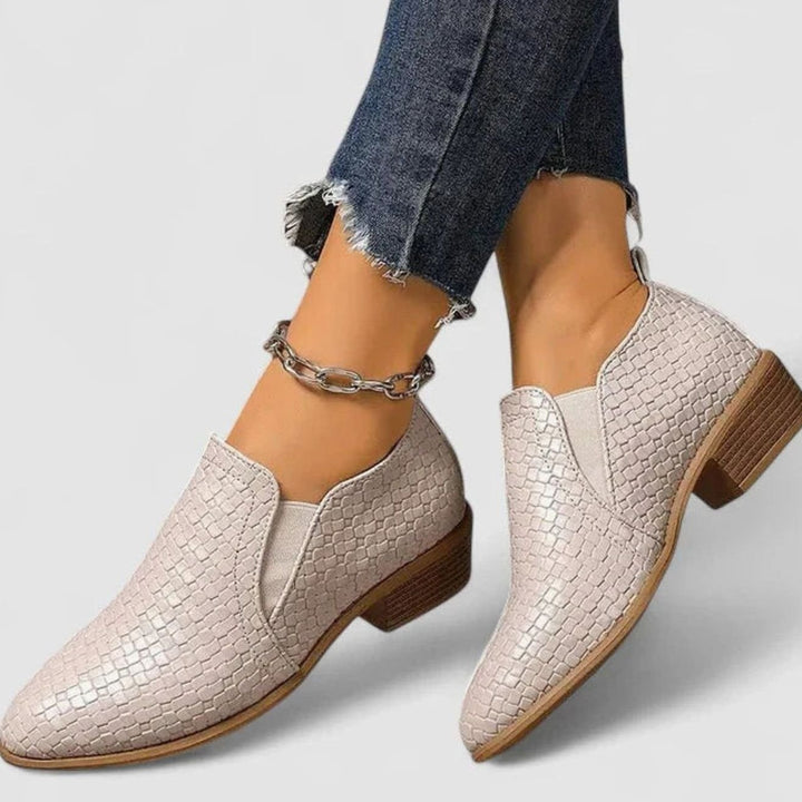 Women's Orthopedic Shoes Woven-Texture Slip-On Ankle Booties