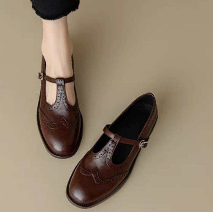 Women's Orthopedic T-Strap Mary Jane Shoes Cushioned Block Heel