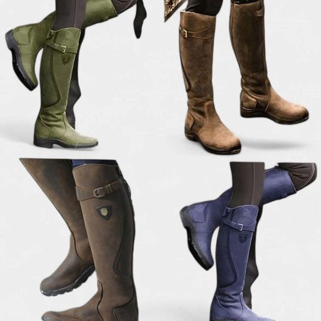Women's Orthopedic Tall Riding Buckle Boots