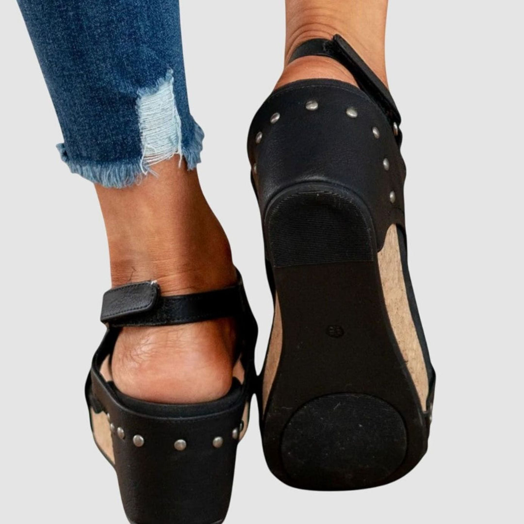 Women's Orthopedic Wedge Sandals Cushioned Open-Toe Buckle Platform