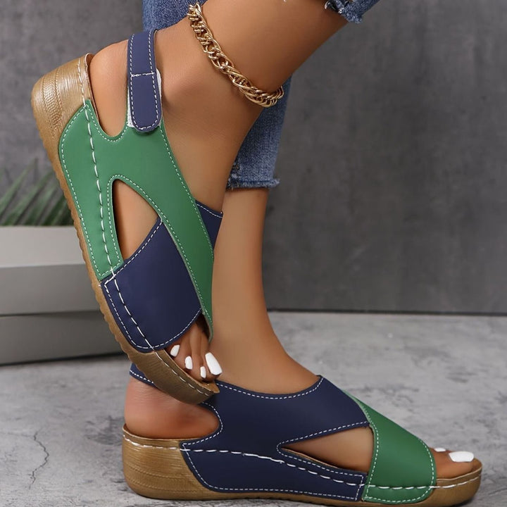 Women's Orthopedic Wedge Slingback Open-Toe Sandals - Green