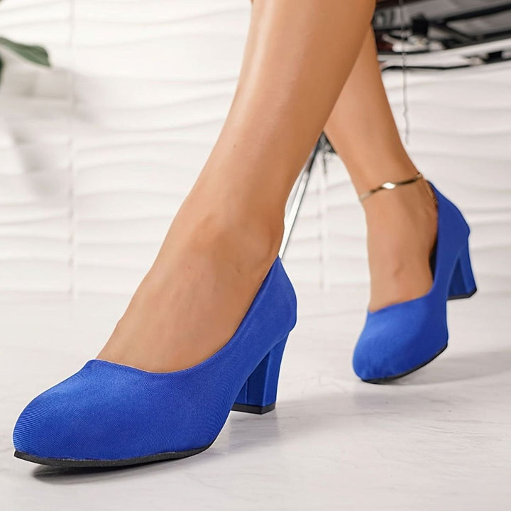 Women's Orthopedic Wide-Toe-Box Block-Heel Pumps