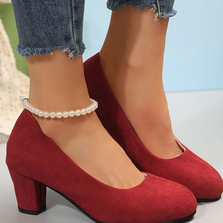 Women's Orthopedic Wide-Toe-Box Block-Heel Pumps