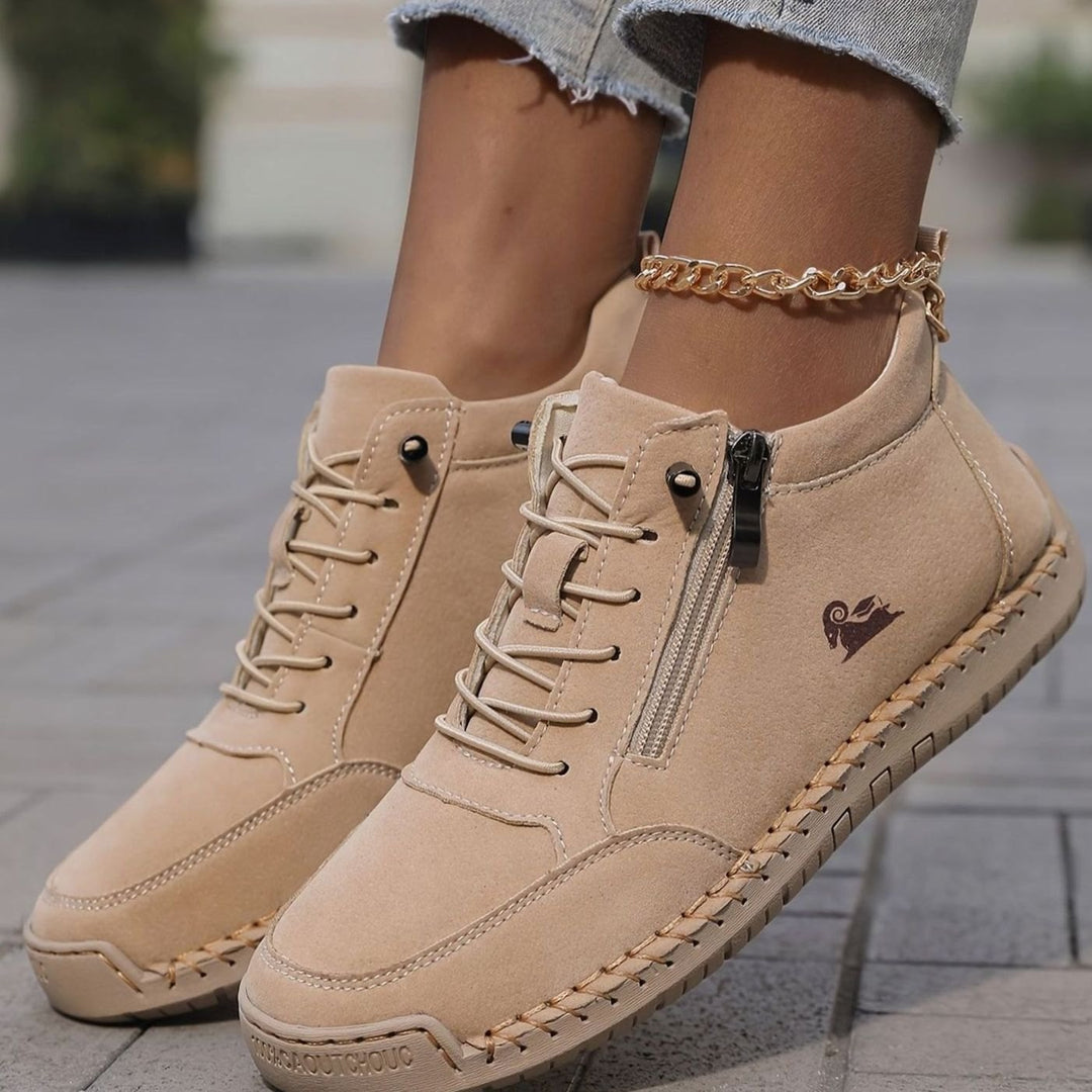 Women's Orthopedic Wide Toe Box Lace-Up Ankle Boots