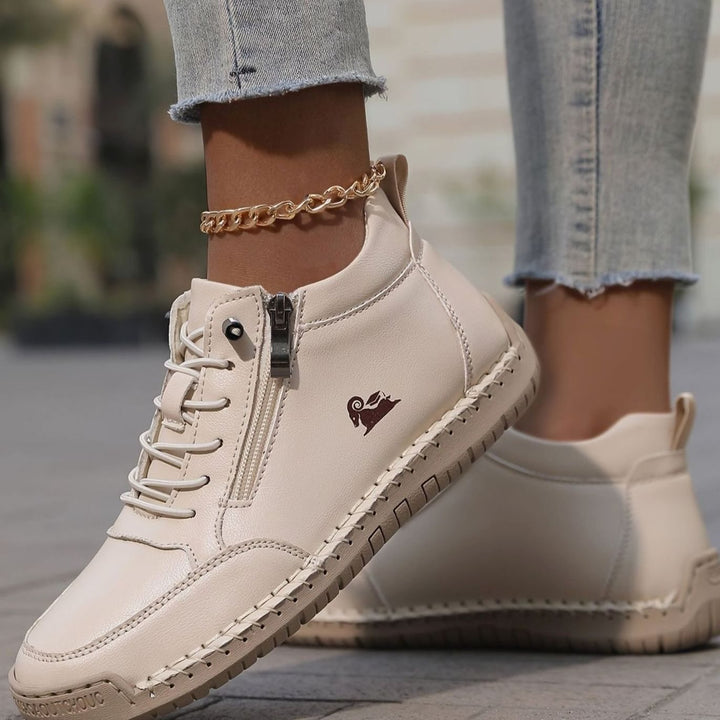 Women's Orthopedic Wide Toe Box Lace-Up Ankle Boots