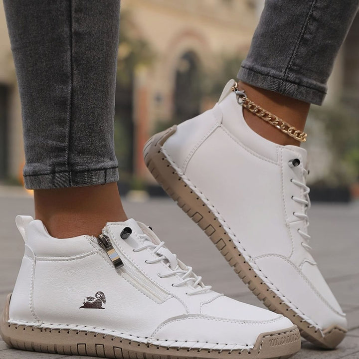 Women's Orthopedic Wide Toe Box Lace-Up Ankle Boots