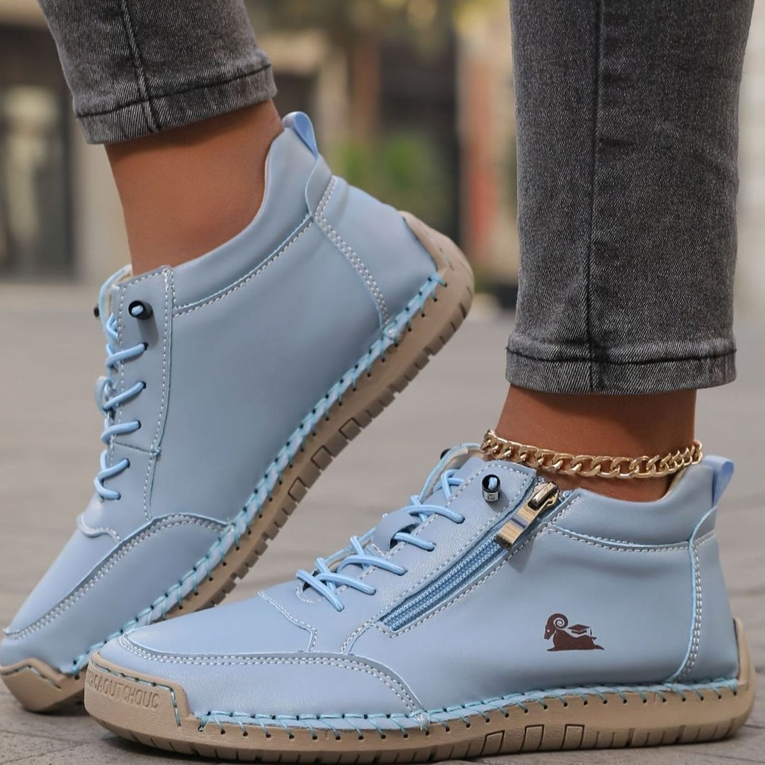 Women's Orthopedic Wide Toe Box Lace-Up Ankle Boots